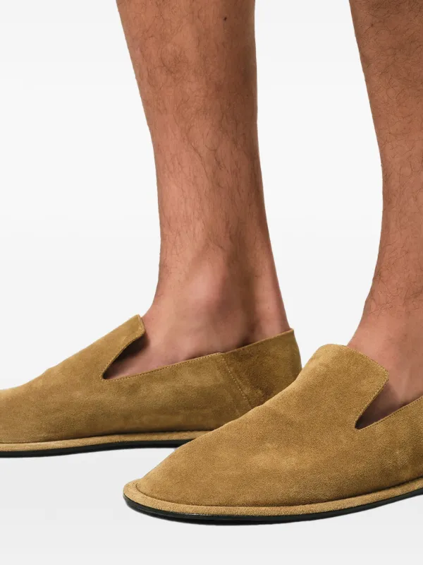 AMI Paris Cow Leather Midi Slippers | Brown | FARFETCH
