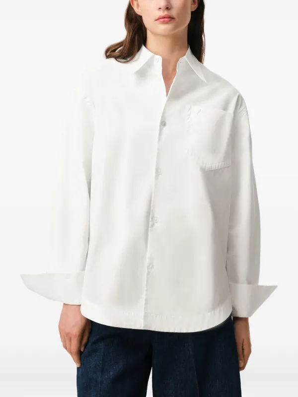 AMI Paris Ami De Coeur wide-fit Pocket Shirt | White | FARFETCH