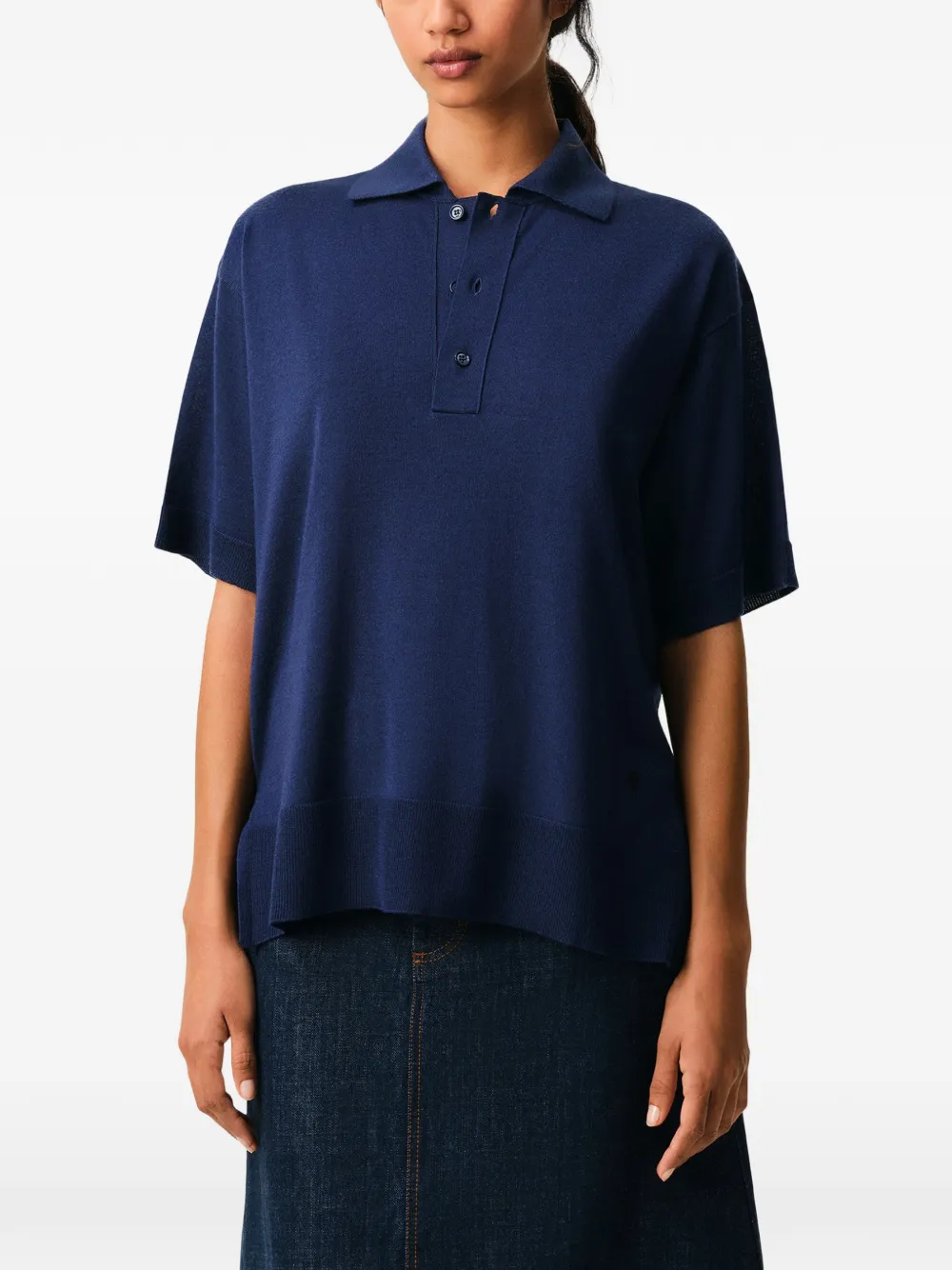 AMI Paris Poloshirt met logo Blauw