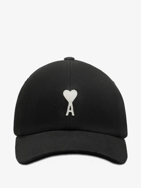 AMI Paris cotton Ami De Coeur felt patch cap
