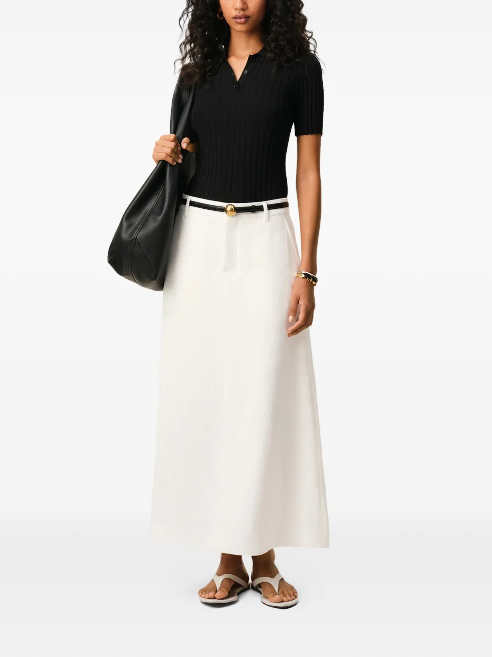AMI Paris Midi-rok met A-lijn Wit
