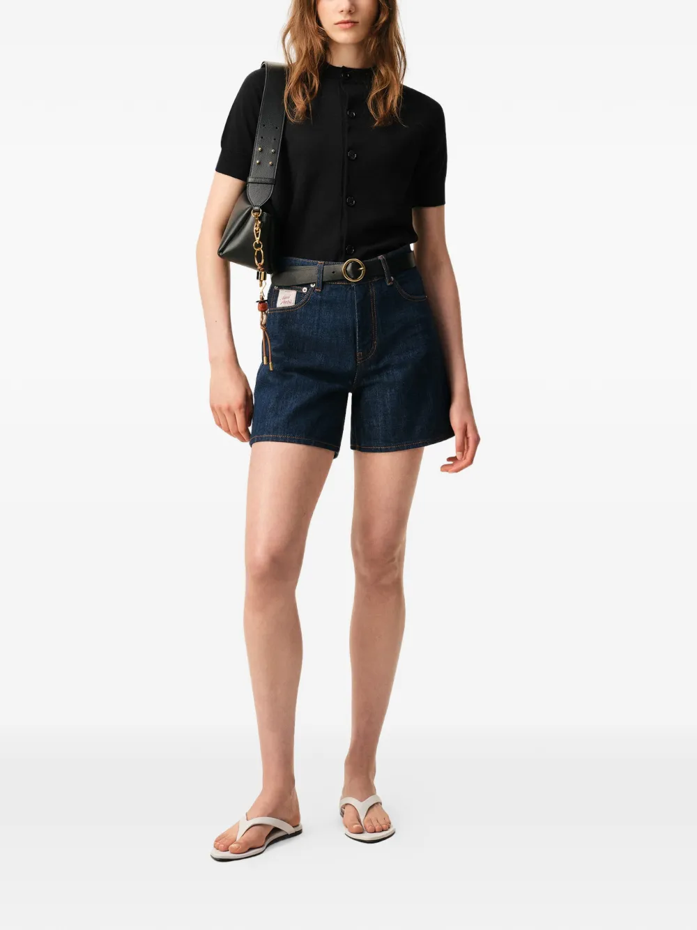 AMI Paris Ami De Coeur vest met korte mouwen Zwart