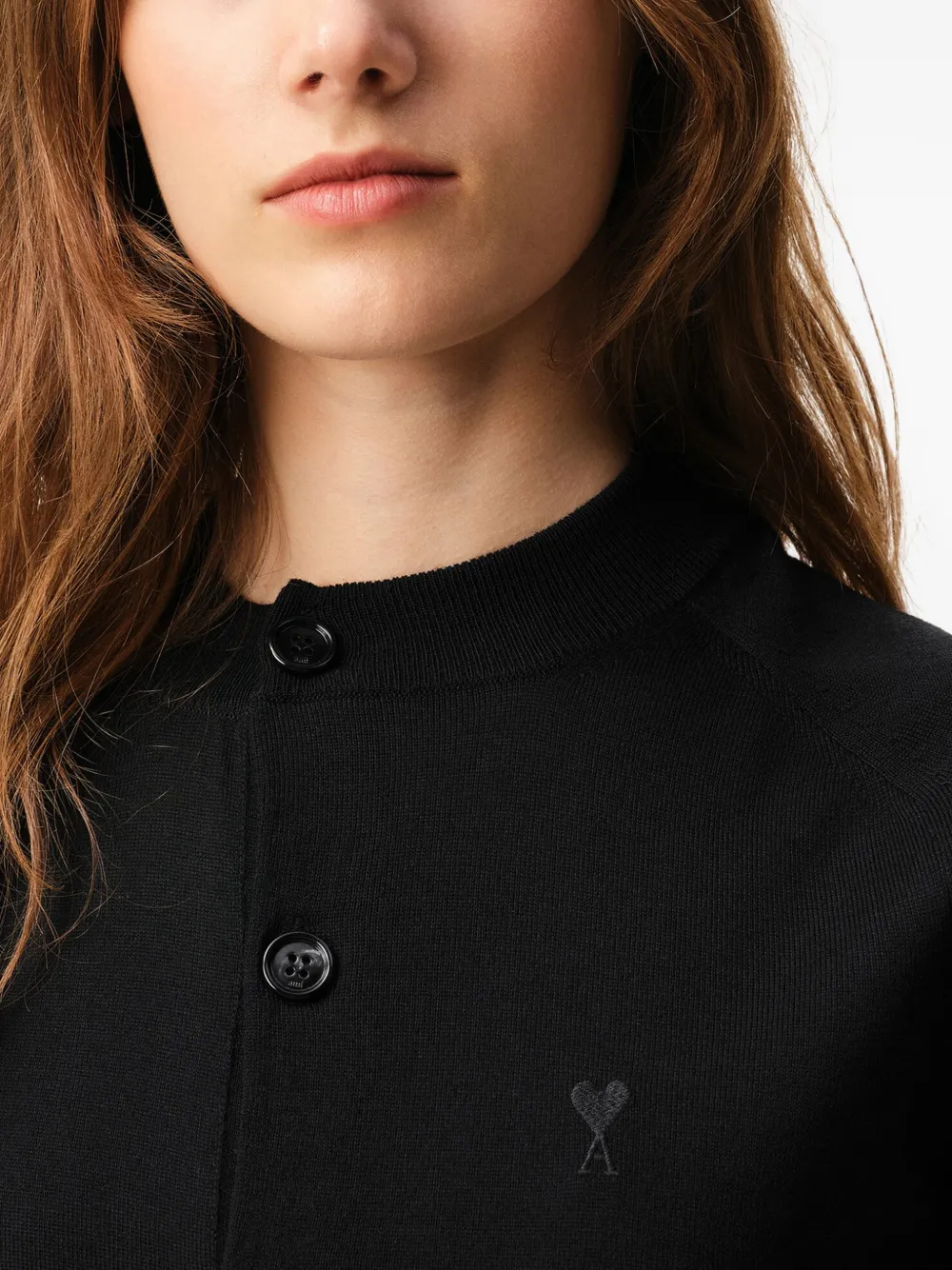 AMI Paris Ami De Coeur vest met korte mouwen Zwart