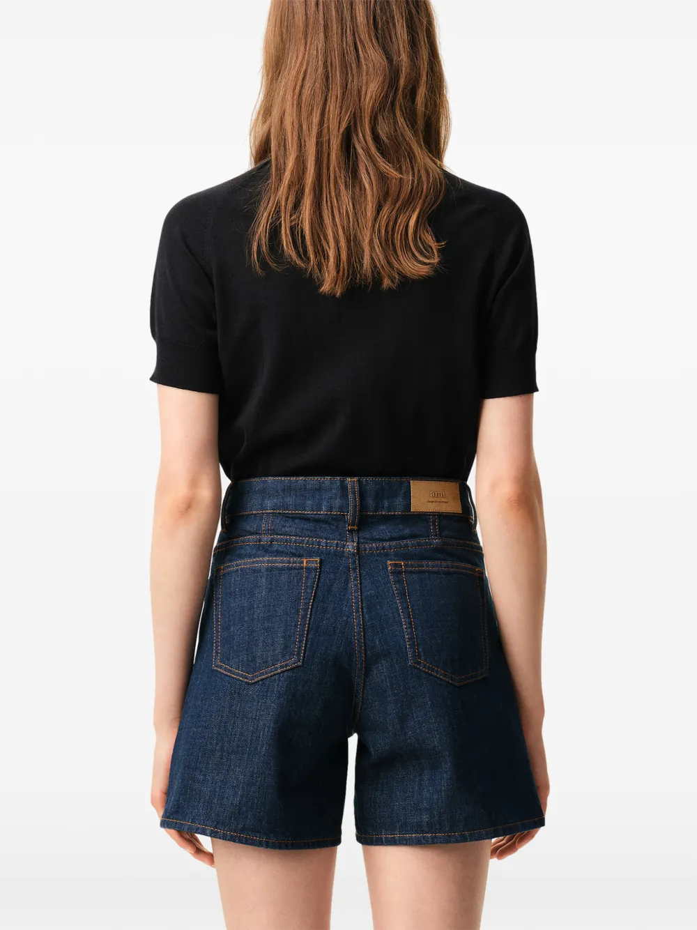 AMI Paris Ami De Coeur vest met korte mouwen Zwart