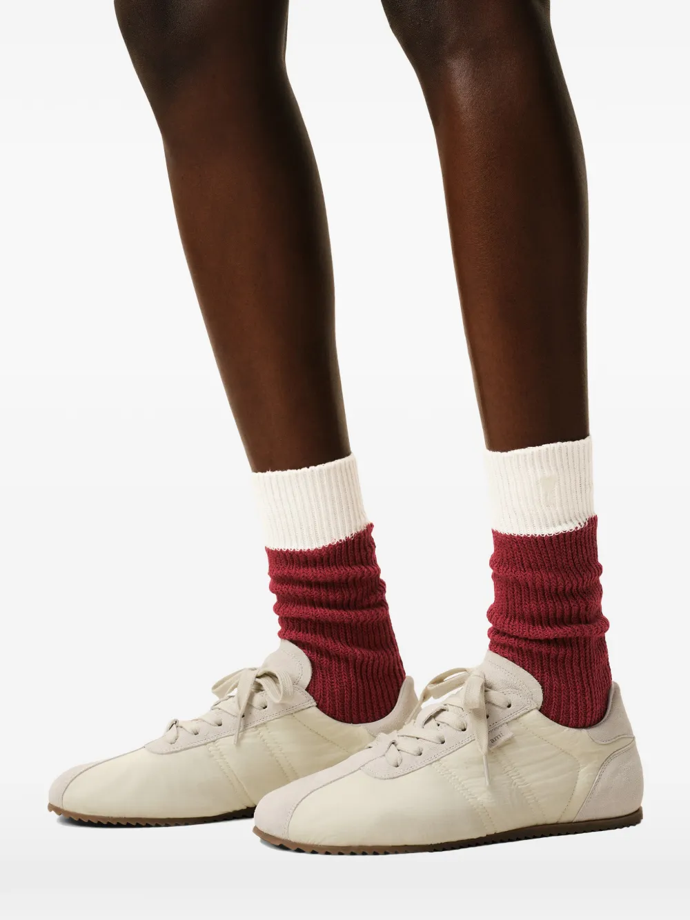  Ami Paris Bicolour Socks - Red 