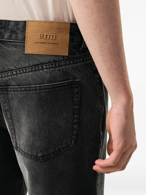 AMI Paris Cotton Large Fit Jeans | Grey | FARFETCH AO