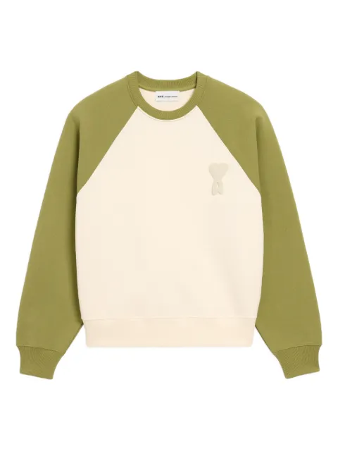 AMI Paris Ami De Coeur two-tone crochet sweatshirt