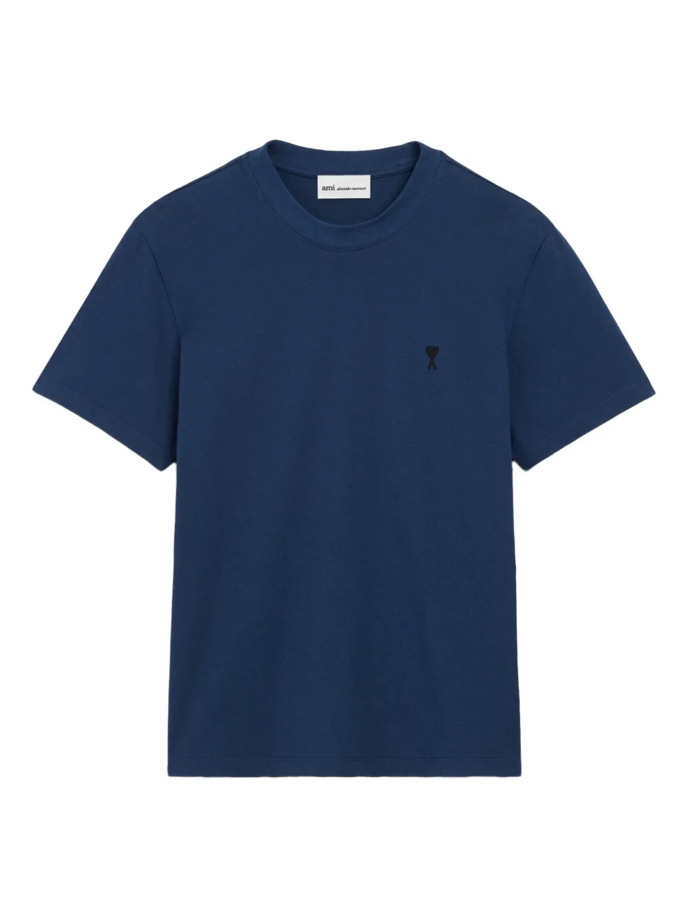 AMI Paris logo-embroidered T-shirt - Blu