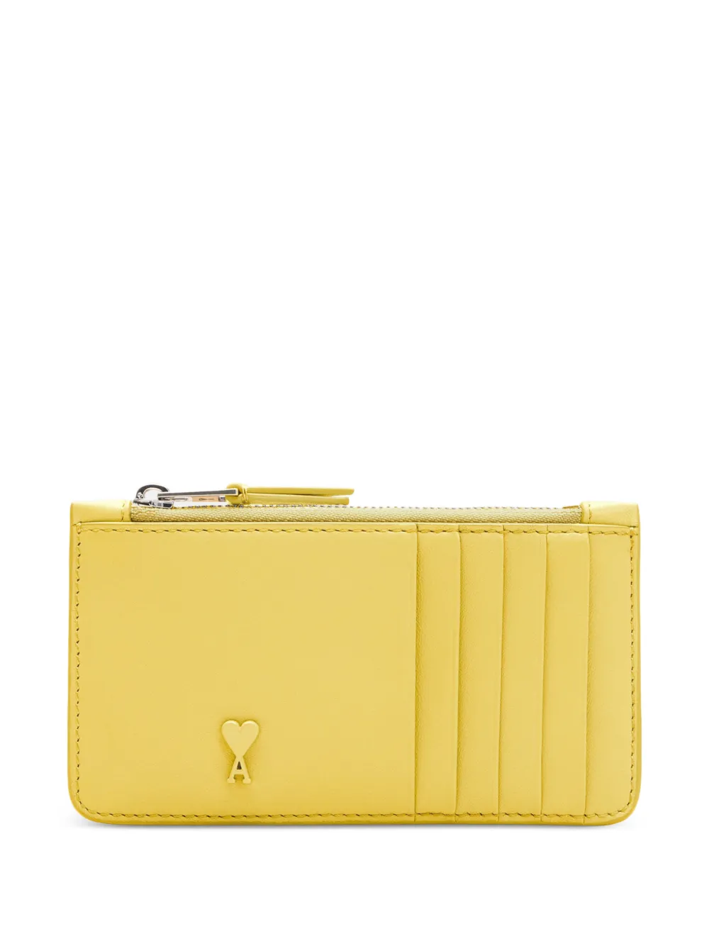 AMI Paris Portacarte Ami de Coeur con zip - Giallo