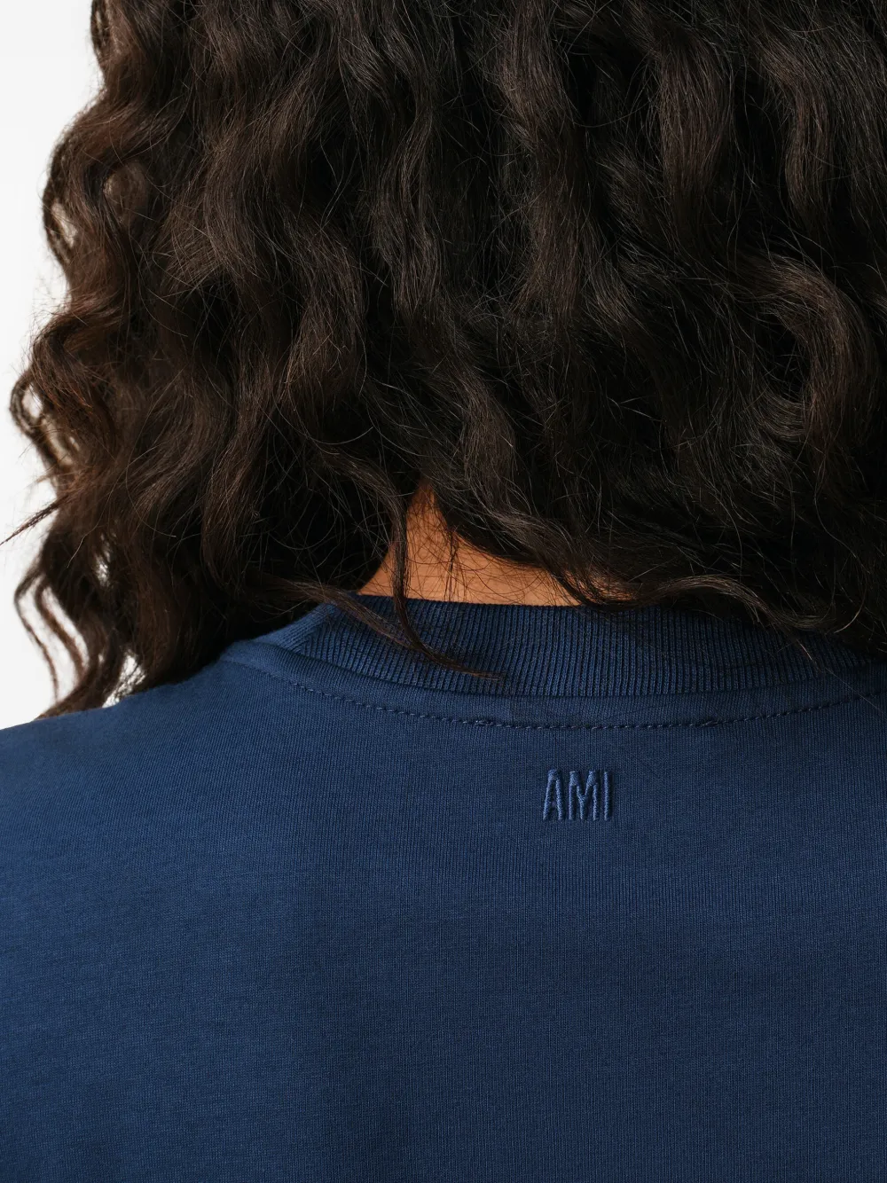 AMI Paris T-shirt met geborduurd logo Blauw