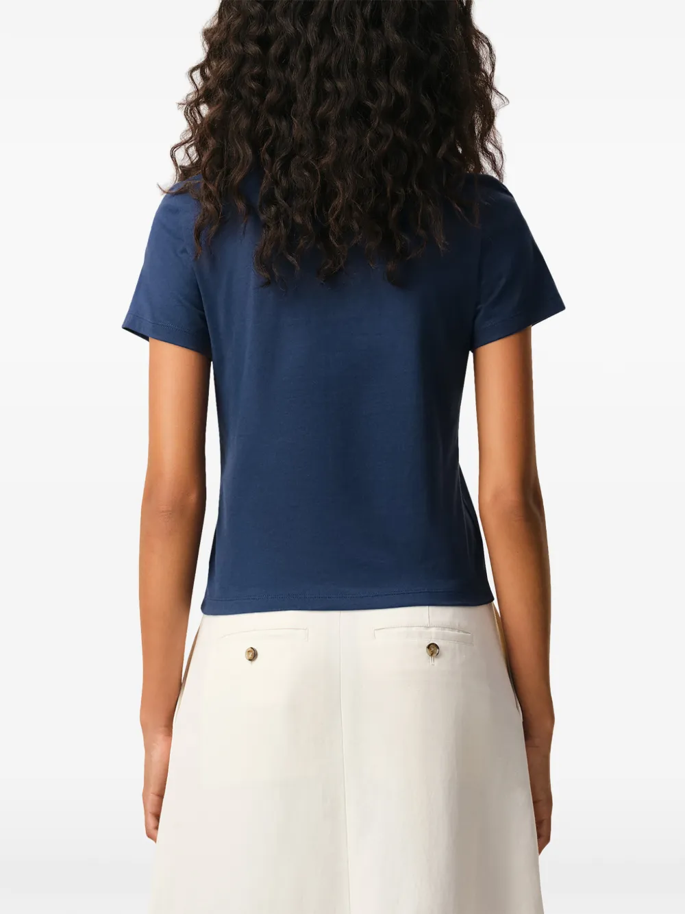 AMI Paris T-shirt met geborduurd logo Blauw