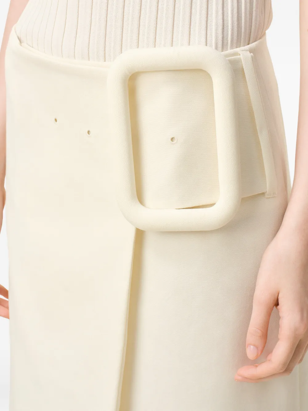 AMI Paris Midi-rok met gespriem Beige