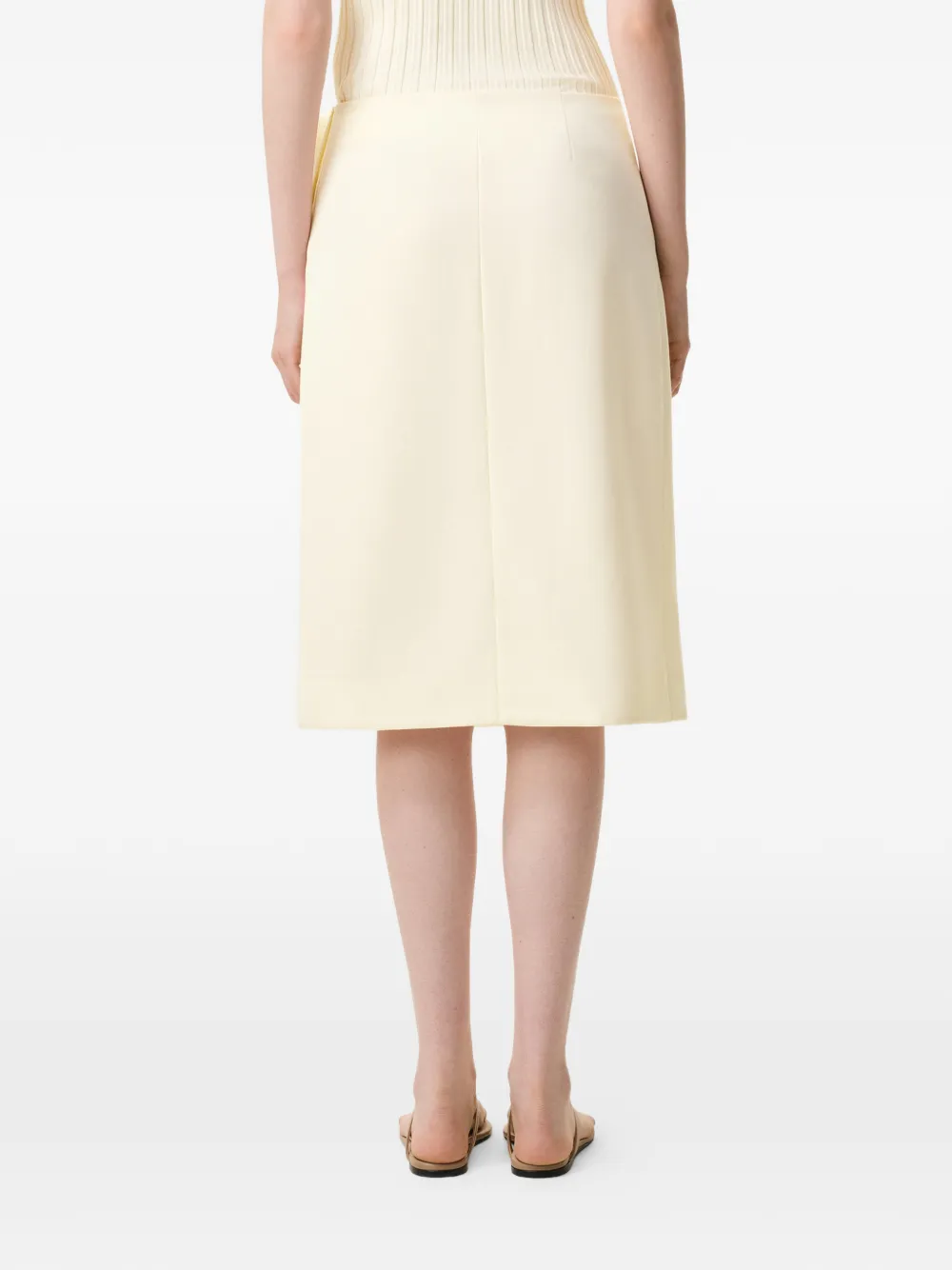 AMI Paris Midi-rok met gespriem Beige