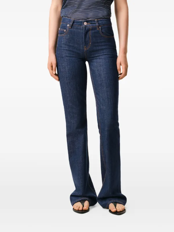 AMI Paris Cotton Bootcut Fit Jeans | Blue | FARFETCH
