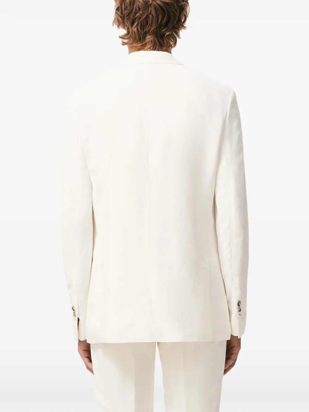 AMI Paris Gabardine blazer met enkele rij knopen Beige