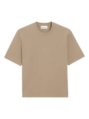 AMI Paris Ami De Coeur Cotton T-shirt | Brown | FARFETCH