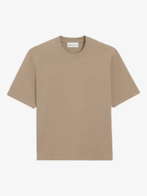 AMI Paris cotton embossed Ami De Coeur T-shirt