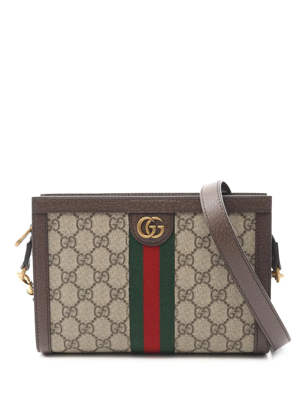 Gucci Pre-Owned 2016-2025 Small GG Supreme Ophidia crossbody bag - Marrone