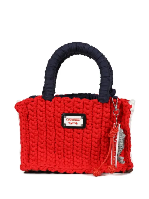 Charles Jeffrey Loverboy crocheted top handle tote bag