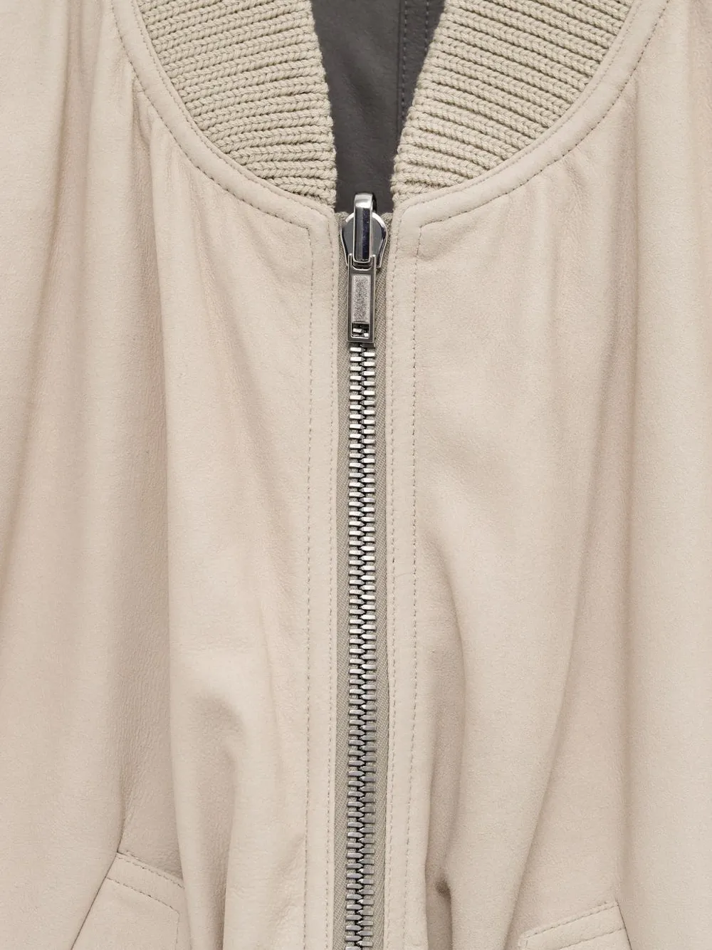 Rick Owens Geribbeld bomberjack Beige