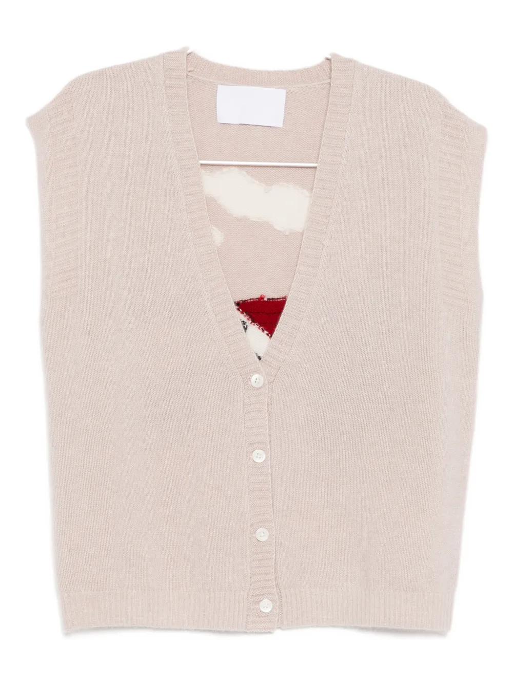 CUDDLEUP graphic-embroidered cardigan - Rosa