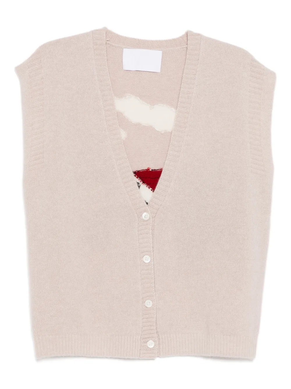 CUDDLEUP graphic-embroidered cardigan - Pink
