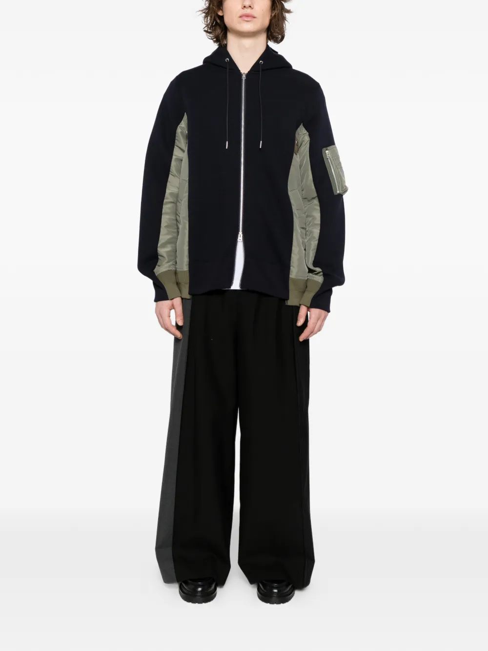 sacai drawstring hood bomber jacket | Bomber Jackets | Image 2