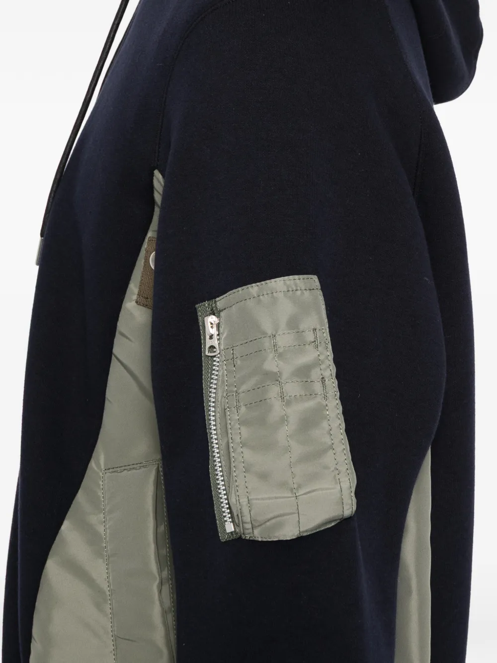 sacai Bomberjack met trekkoord Blauw