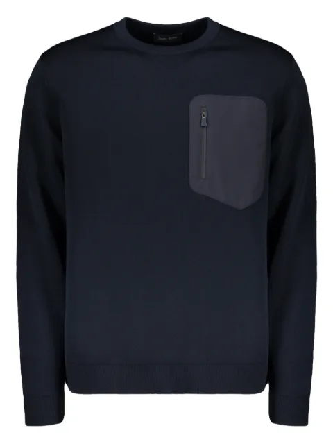 Herno crew-neck pocket sweater