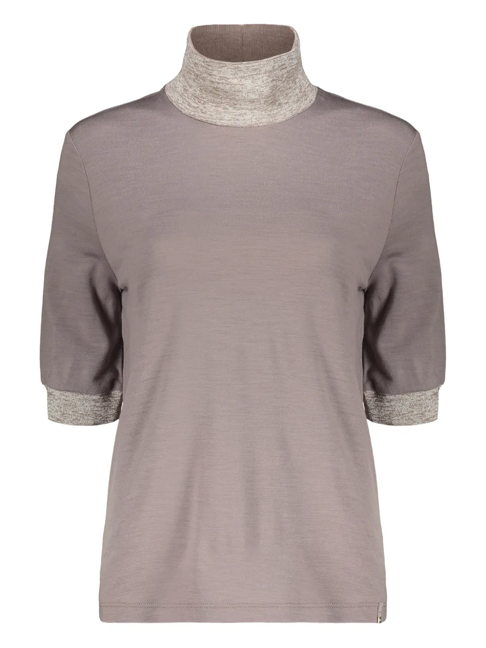 Herno short-sleeve mock-neck top | Brown | Image 1