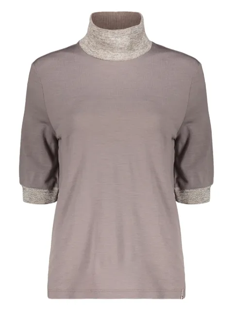 Herno short-sleeve mock-neck top