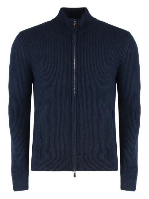 Moorer zip-up mock-neck cardigan