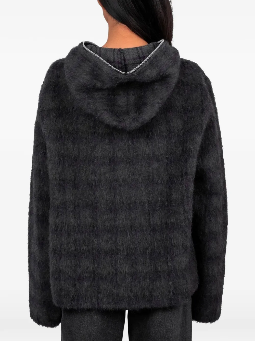  Our Legacy Checkedzip-up Hoodie - Grey 