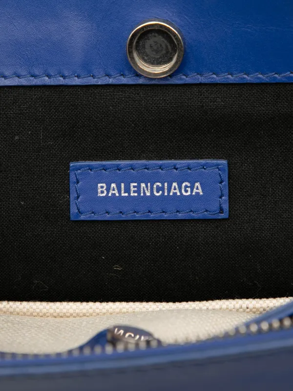 Balenciaga Pre-Owned 2018 キャンバス ネイビー ポシェット 