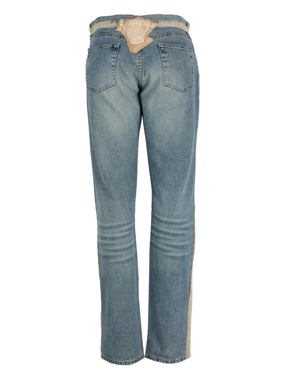 Voyage Et Cie customised embellished jeans - Blauw