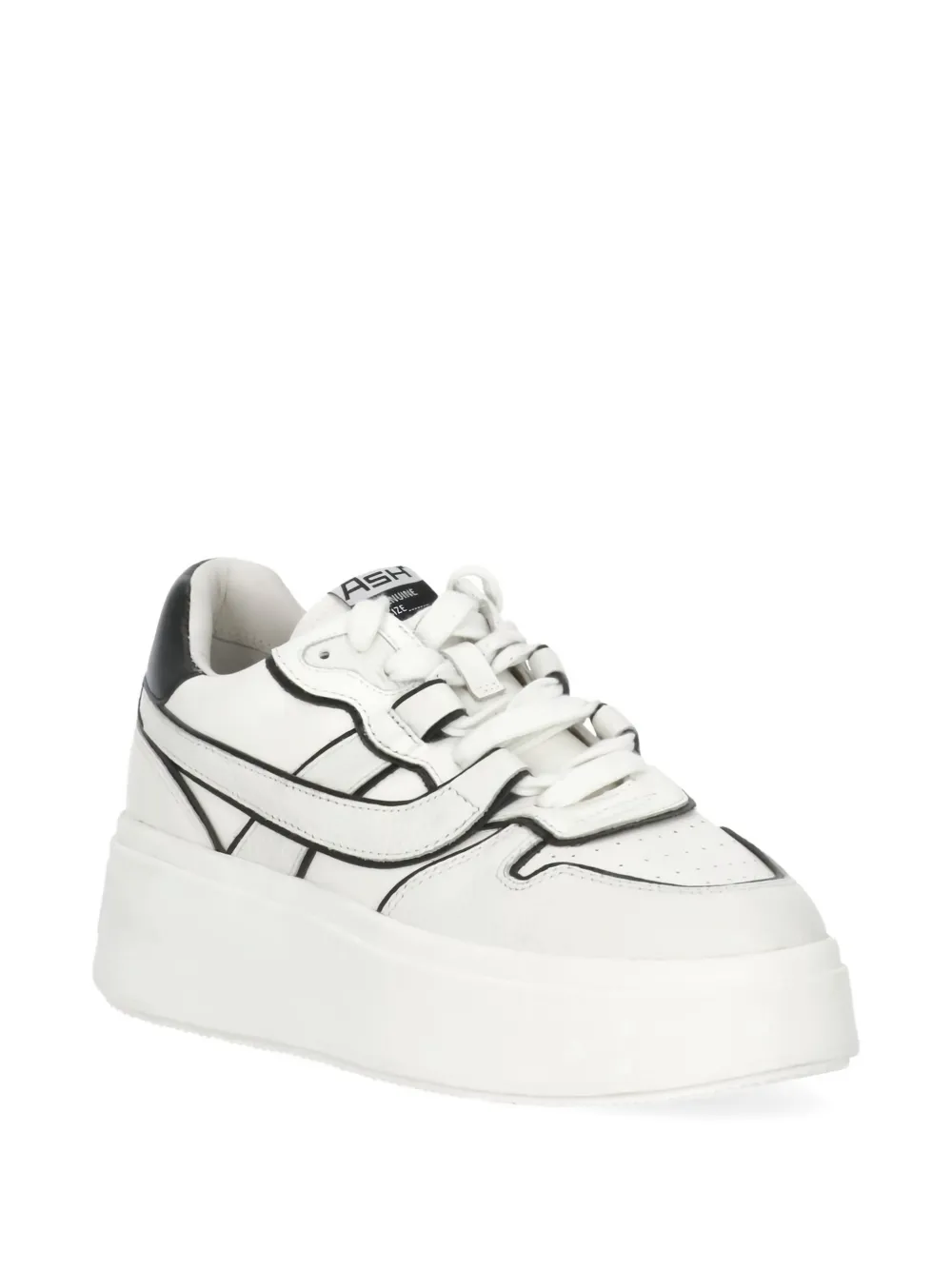 Ash round-toe leather sneakers - Wit