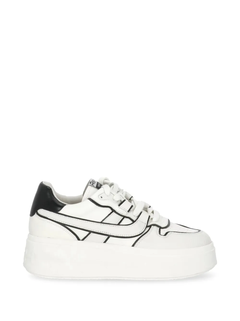 Ash round-toe leather sneakers - Weiß