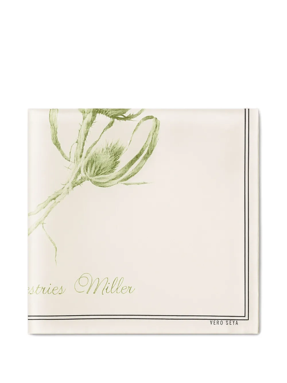 Alberta Ferretti floral-print border-detail scarf - Bianco