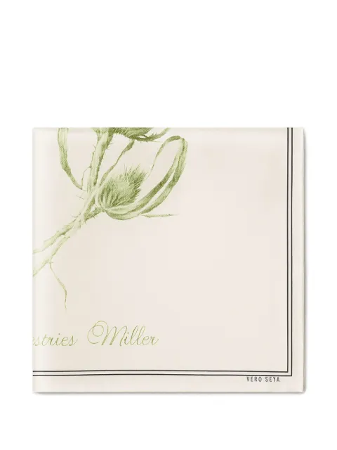 Alberta Ferretti floral-print border-detail scarf