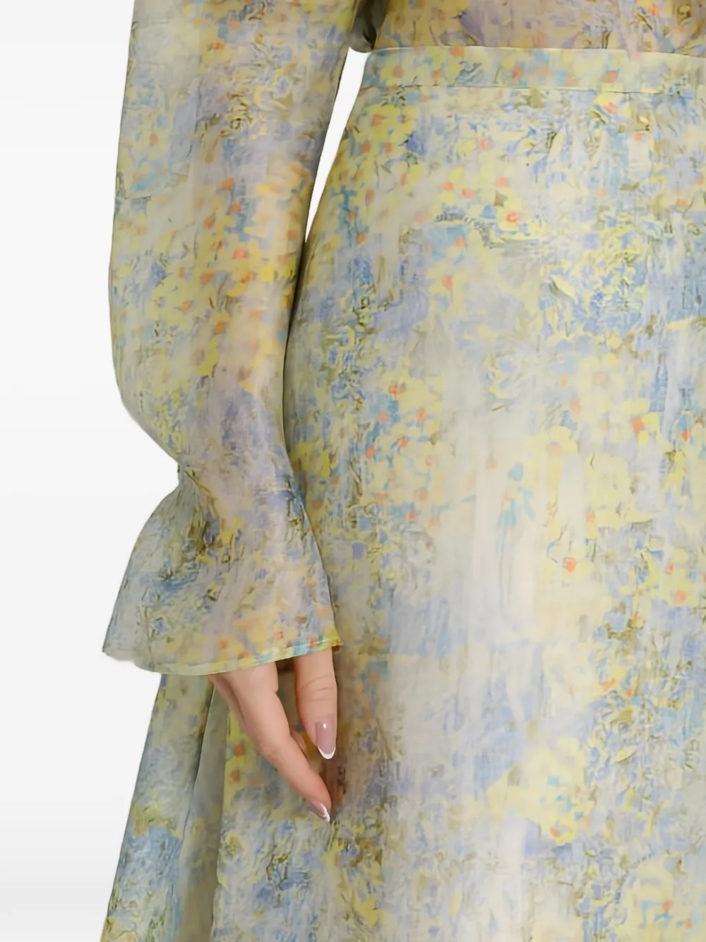 Alberta Ferretti Rok met bloemenprint Geel