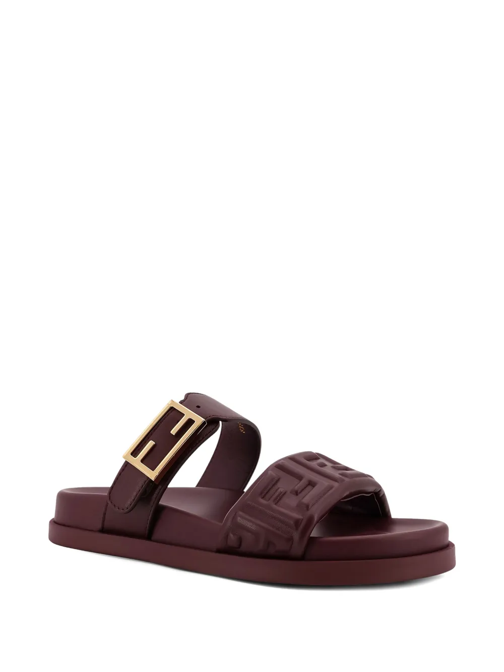 FENDI Feel embossed sandals Bruin