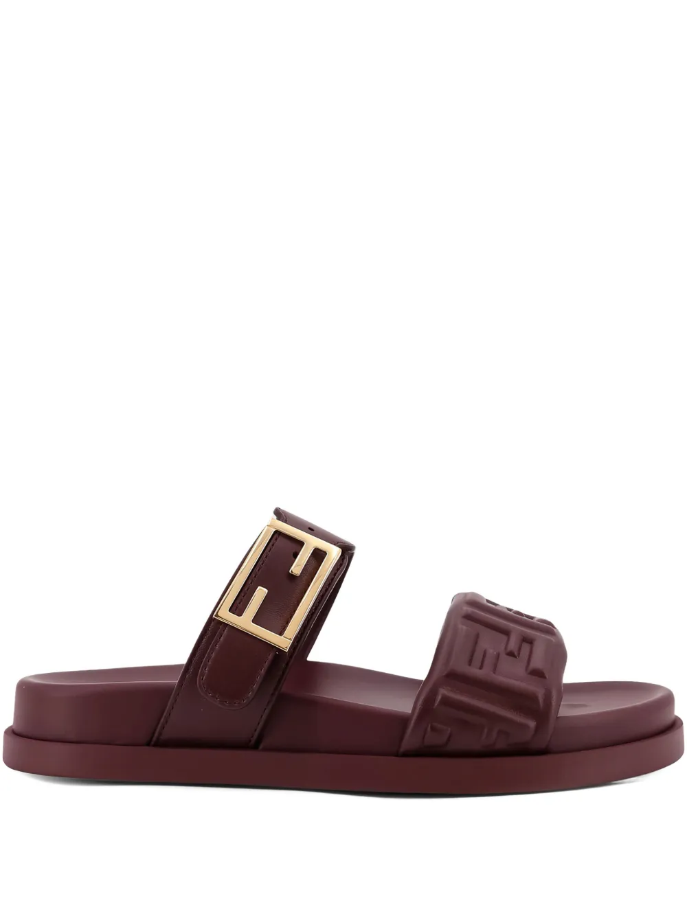 FENDI Feel embossed sandals Bruin