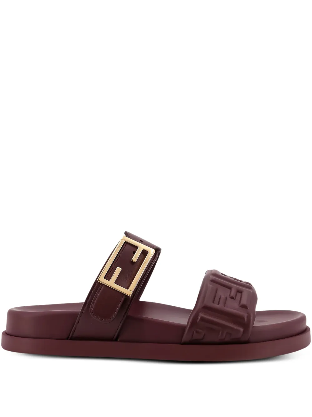 FENDI Feel sandalen met reliëf Bruin
