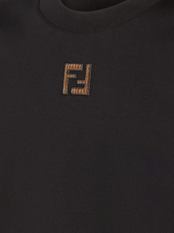 FENDI Embroidered T-shirt | Black | FARFETCH