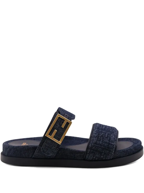 FENDI バックルストラップ サンダル | ブルー | FARFETCH JP FENDI バックルストラップ サンダル | ブルー | FARFETCH JP
