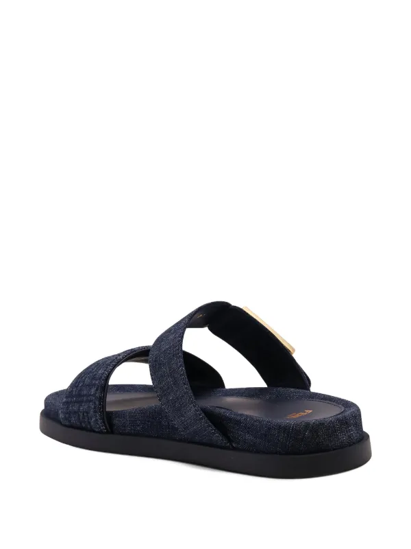 FENDI バックルストラップ サンダル | ブルー | FARFETCH JP