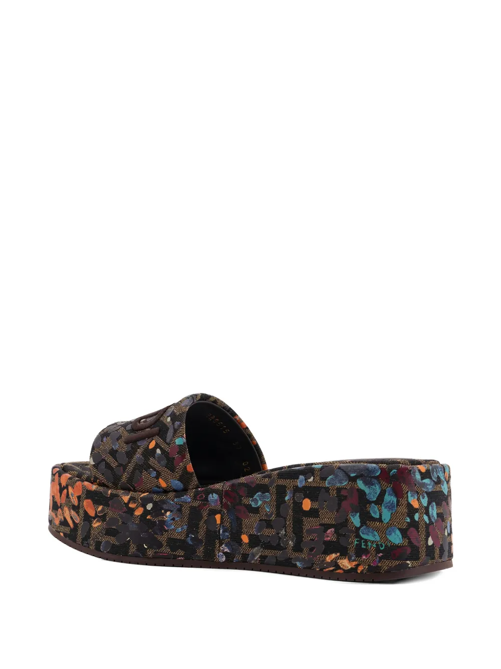 FENDI embroidery-logo platform sandals Bruin