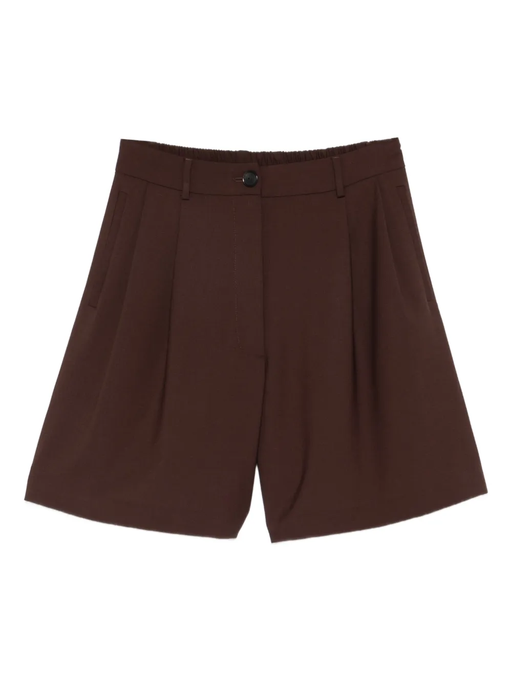 Cordera button pleated shorts - Rosso