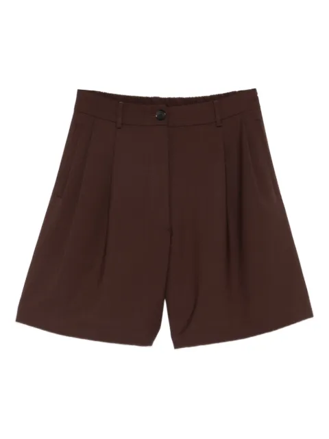Cordera button pleated shorts
