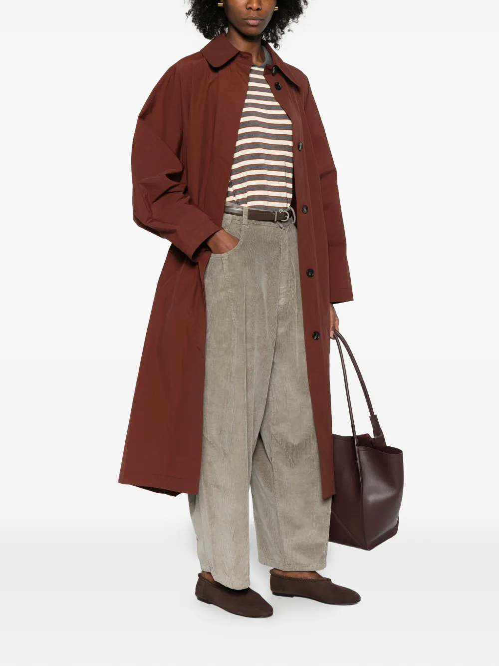 Cordera collar coat - Rood